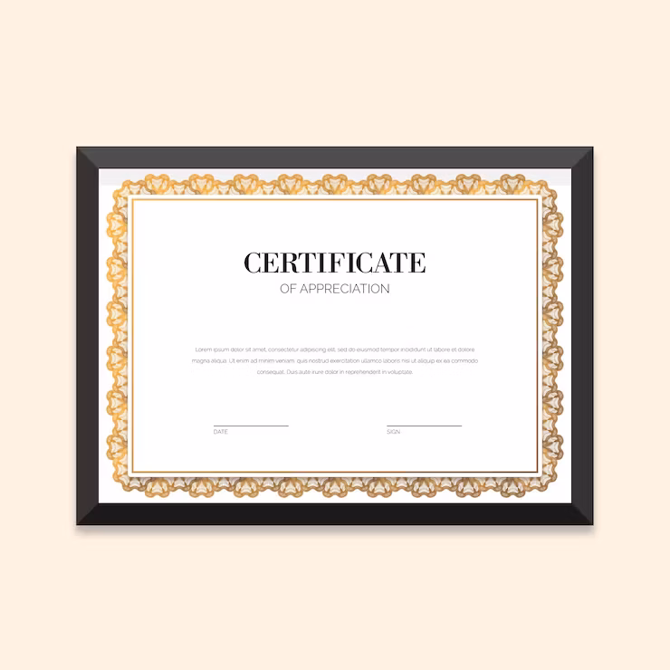 A4 Certificate  Frame